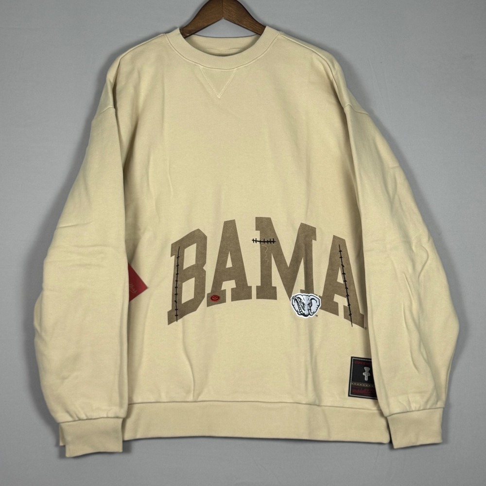 Mitchell & Ness Cactus Jack Alabama Crewneck Men XL Tan New NCAA Sweatshirt